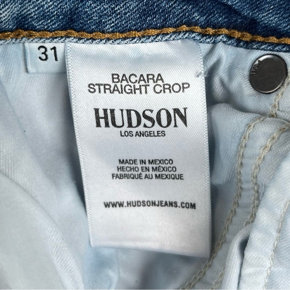 Hudson Jeans Women’s 31 Bacara Crop Straight Cuffed MONMARTRE Medium Wash - Picture 10 of 14